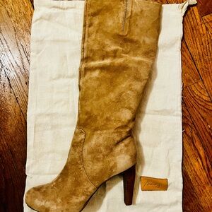 BCBGMaxAzria Camel Suede Heeled Boots